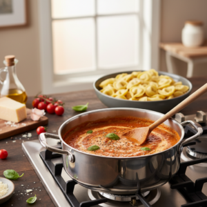 Domowy sos do tortellini w 5 minut. Podbije twoje przyjęcia!